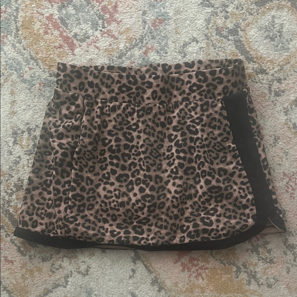 Leopard Print Mini Skirt